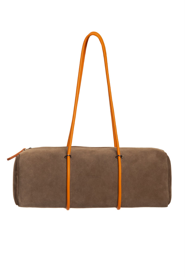 Pari Pari Bag Beige Suede Orange Handle