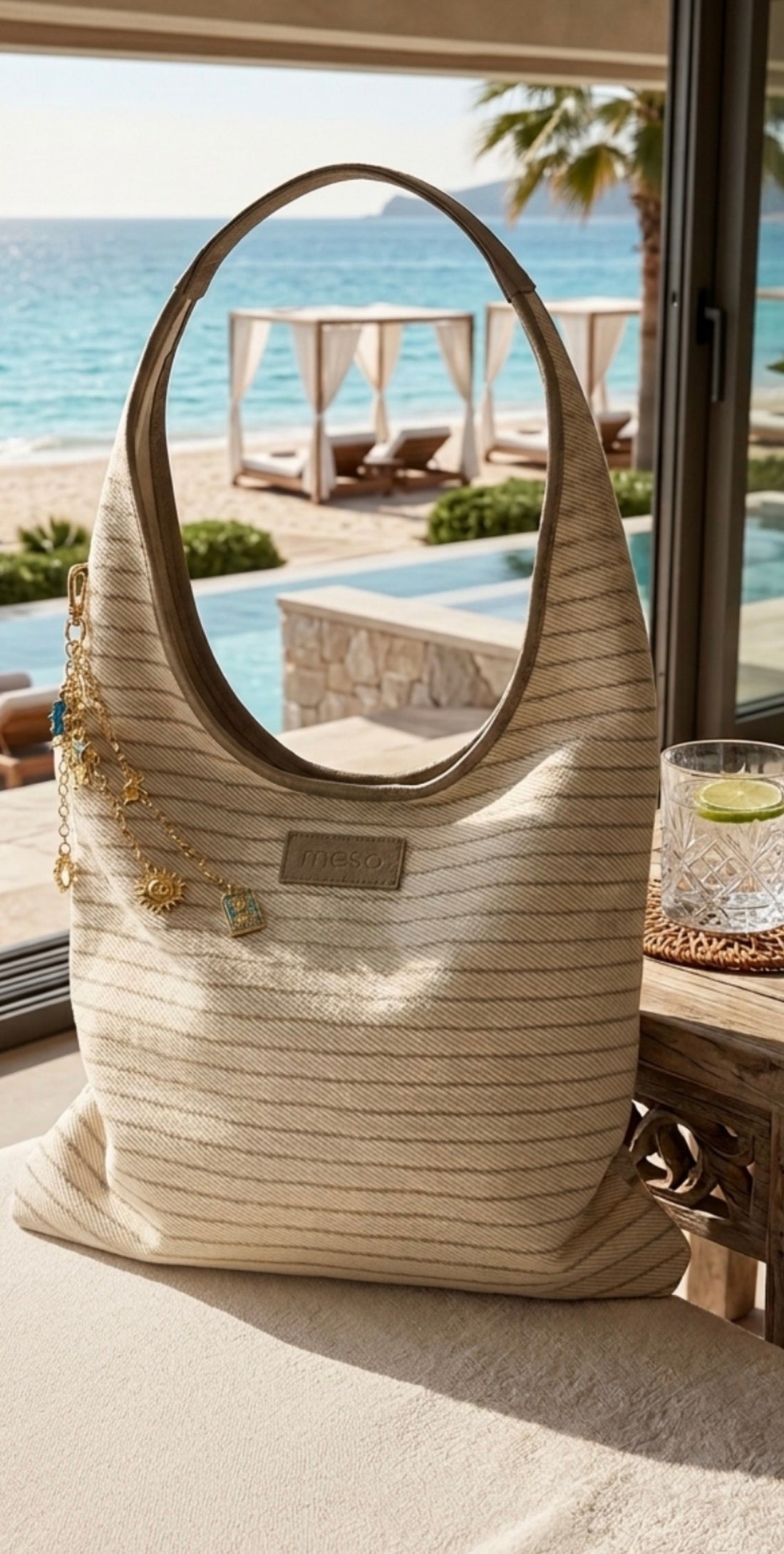 Summer Beach Bag Beige